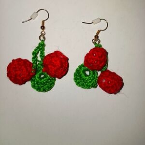 Handcrafted Cherry Earrings